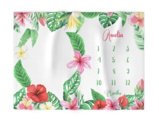 milestone-blanket-tropic-flowers